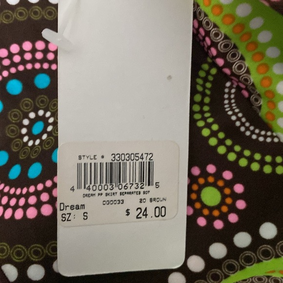 Retro patten skirt for bathing cover/open circle on one side. Layered design. - Picture 5 of 5